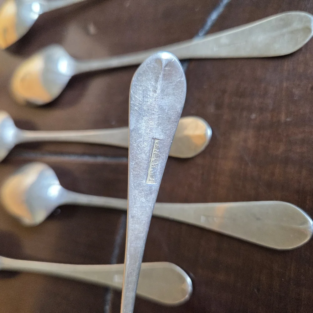 L Sayre Coin Silver Teaspoons (6)